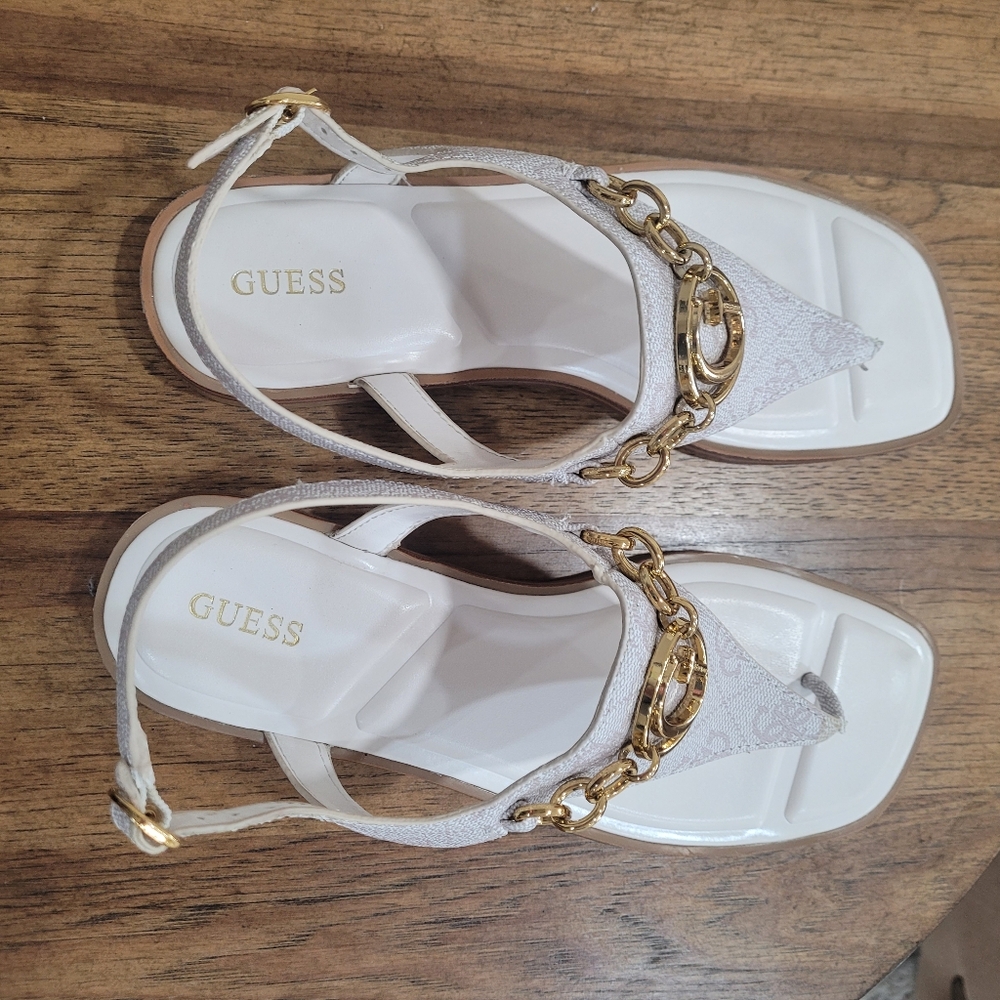Guess woman sandals faux leather size 8 - Picture 4 of 11